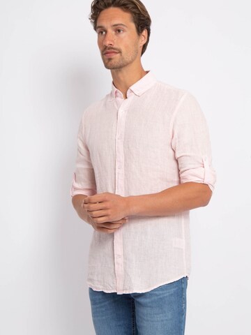 Suitable Regular fit Overhemd in Roze: voorkant