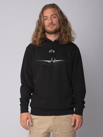 Sweat-shirt ' Lost in space ' Watapparel en noir : devant