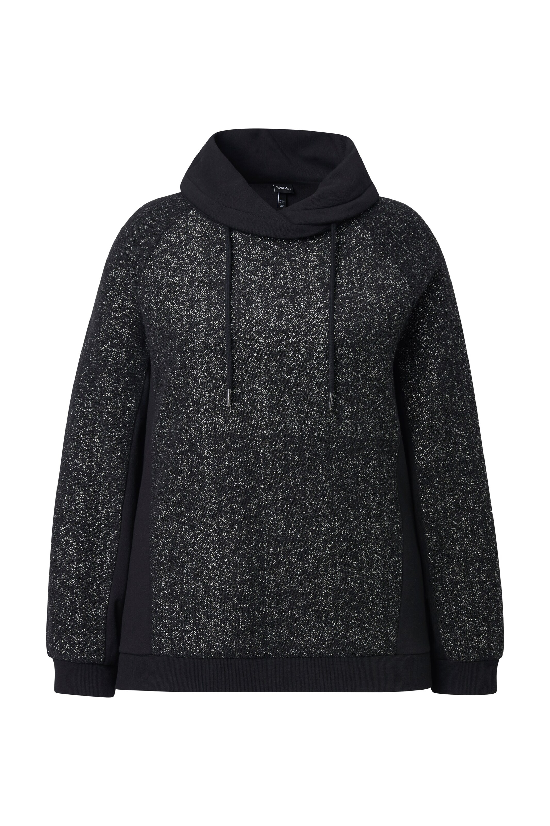 Ulla Popken Sweatshirt in Zwart: voorkant