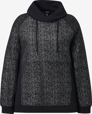 Ulla Popken Sweatshirt in Zwart: voorkant