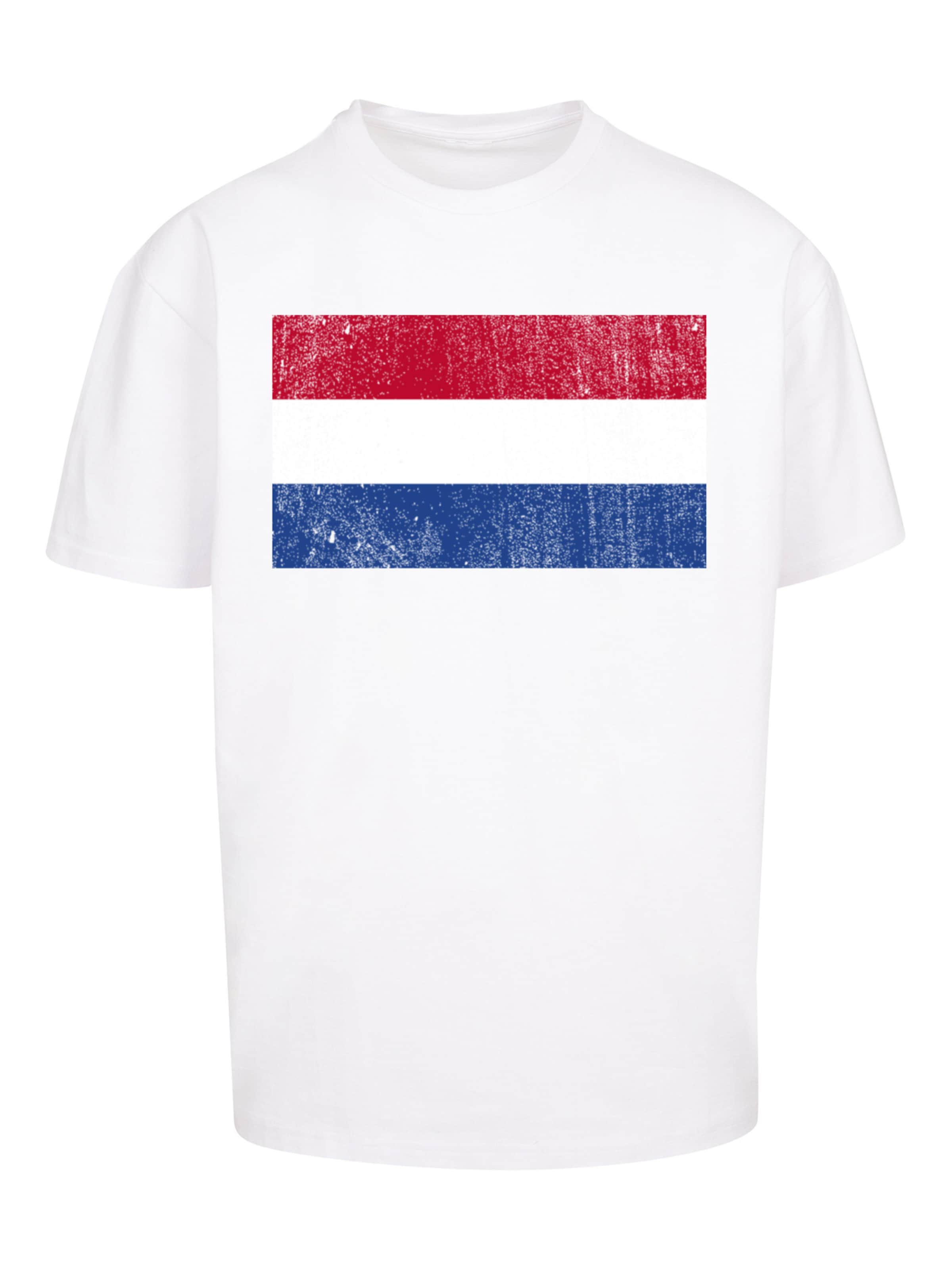 F4NT4STIC Shirt 'Netherlands' in Wit: voorkant