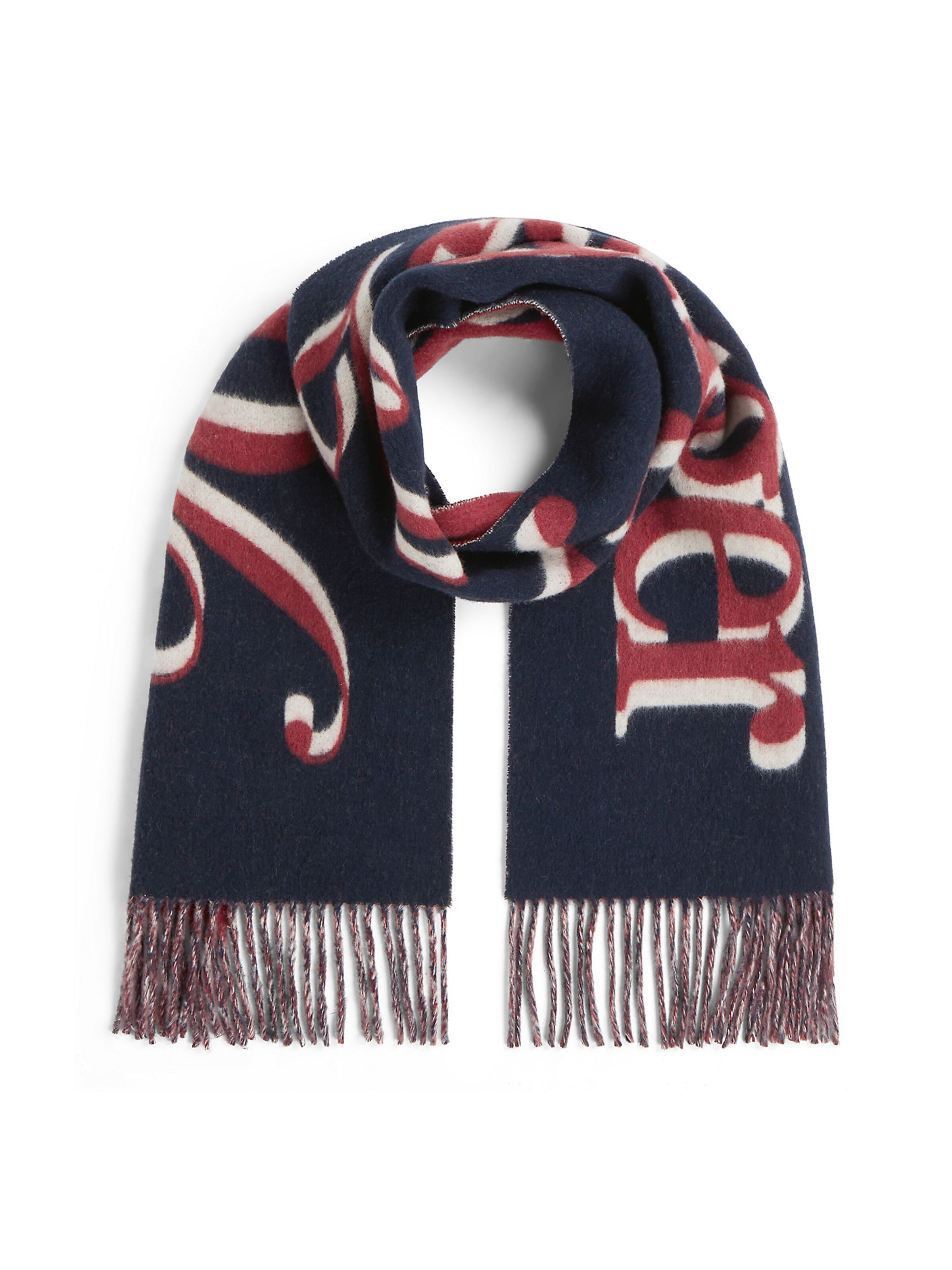 TOMMY HILFIGER Šal | modra barva: sprednja stran