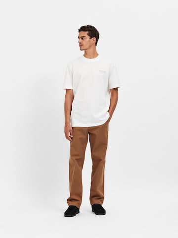 SELECTED قميص 'Matt' بلون أبيض