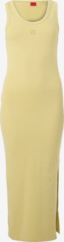HUGO Klänning 'Nalimera' i gul: framsida