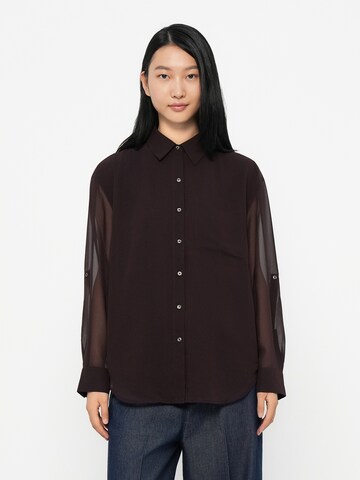 Calvin Klein Блузка в Коричневый: спереди