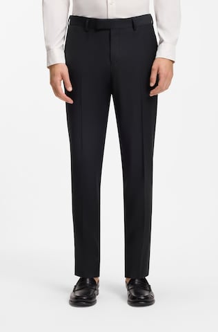 BOSS Slim fit Pleated Pants 'George' in Blue: front