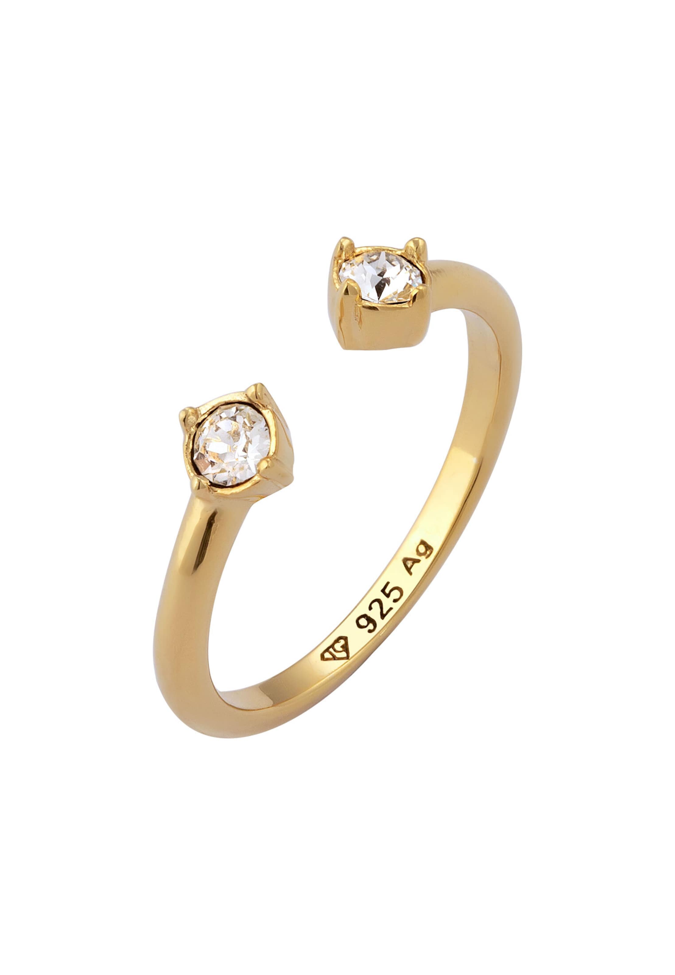 ELLI - Anillo 'Kristalle' en oro: frente