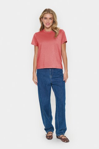 SAINT TROPEZ - Camisa 'Haga' em vermelho