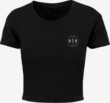 Merchcode Shirt 'Mothers Day - The best mom' in Zwart: voorkant