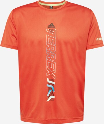 T-Shirt fonctionnel 'Terrex Agravic' ADIDAS TERREX en rouge : devant