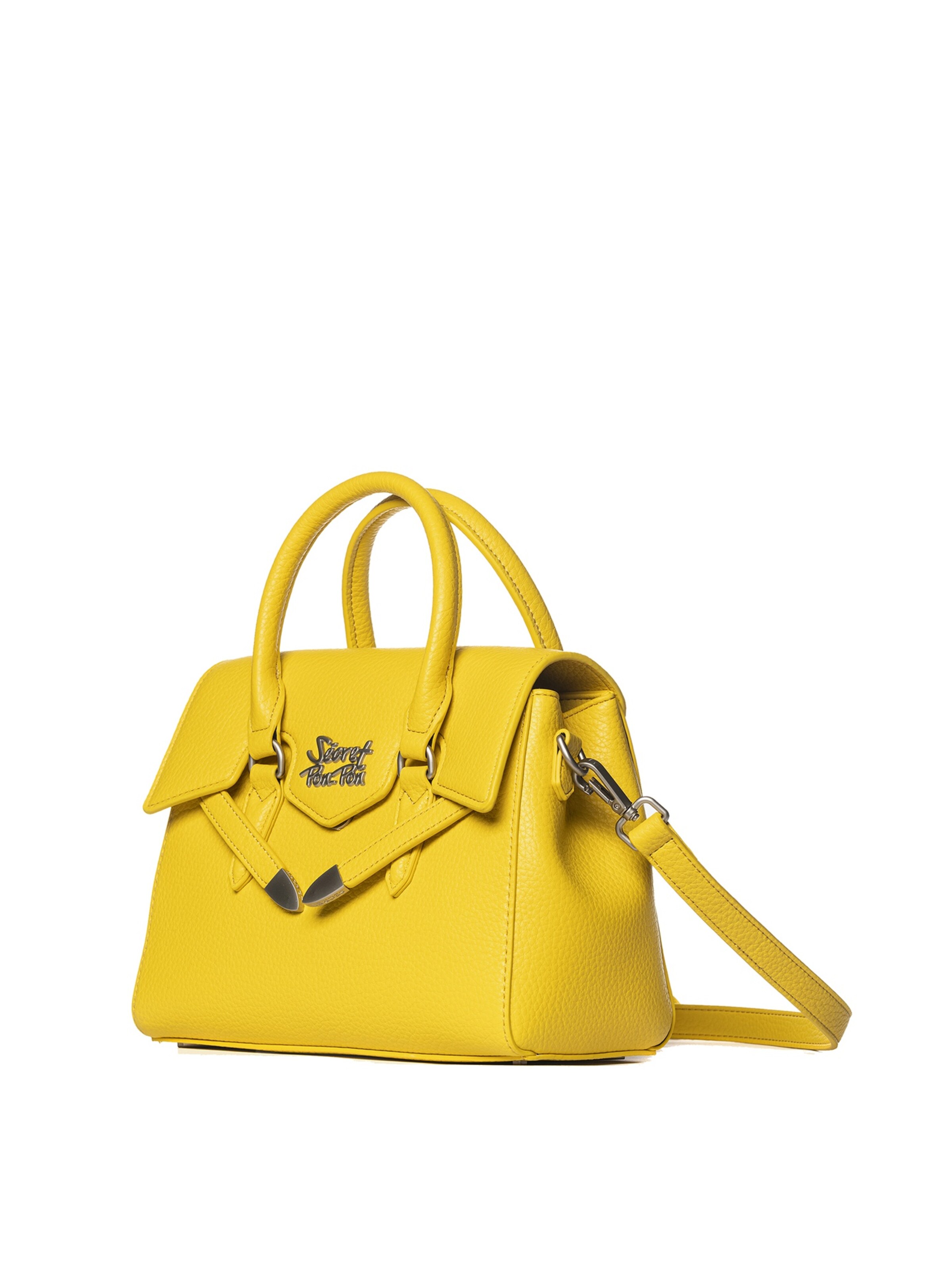 Borsa a mano di Secret Pon Pon in giallo: frontale