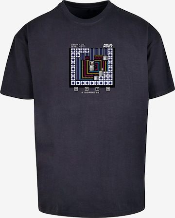 F4NT4STIC Shirt 'Level 45 Millie Mollie C64 Retro Gaming SEVENSQUARED' in Blau: predná strana