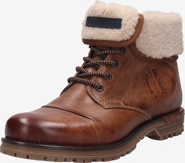 bugatti Lace-Up Boots 'Fox' in Brown