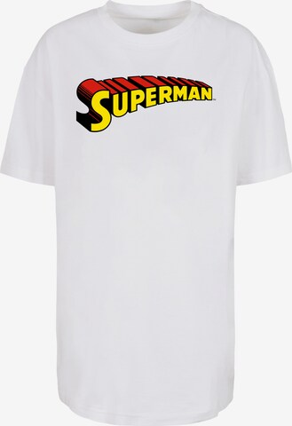 F4NT4STIC Oversized Shirt 'DC Comics Superman Telescopic' in White: front