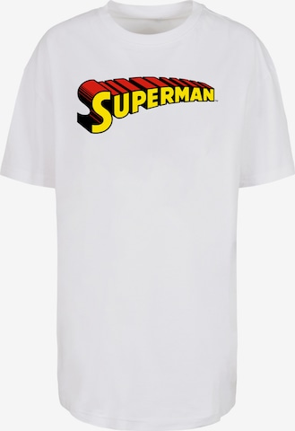 F4NT4STIC Oversized shirt 'DC Comics Superman Telescopic' in Wit: voorkant