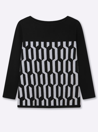 SHEEGO Pullover in schwarz / weiß, Produktansicht