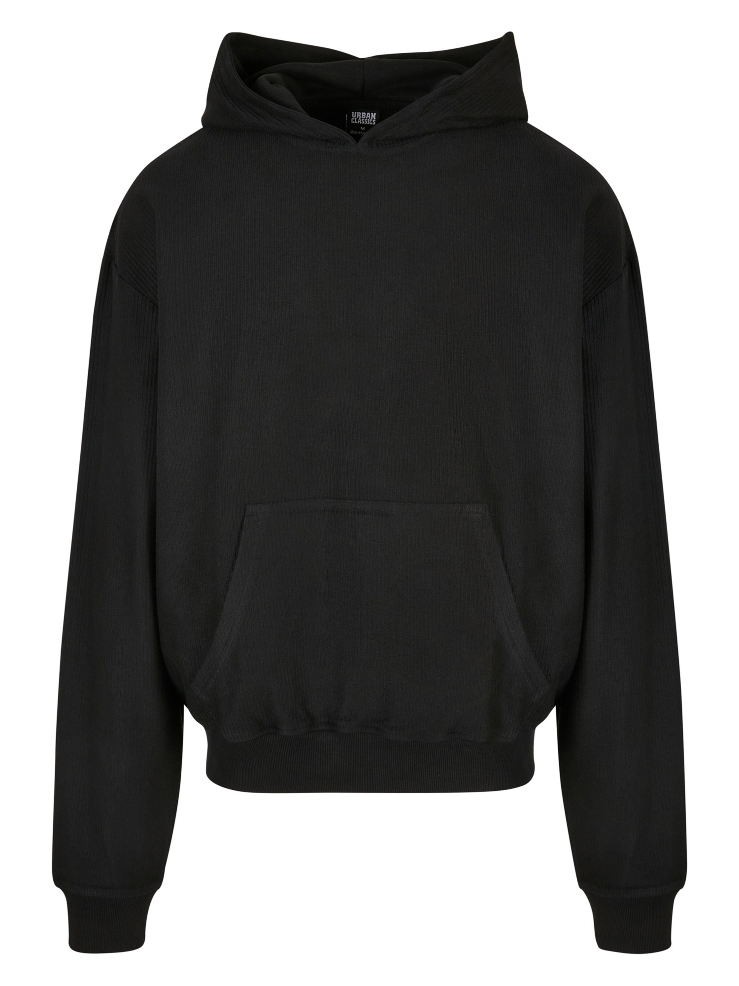 Bluză de molton de la Urban Classics pe negru: față