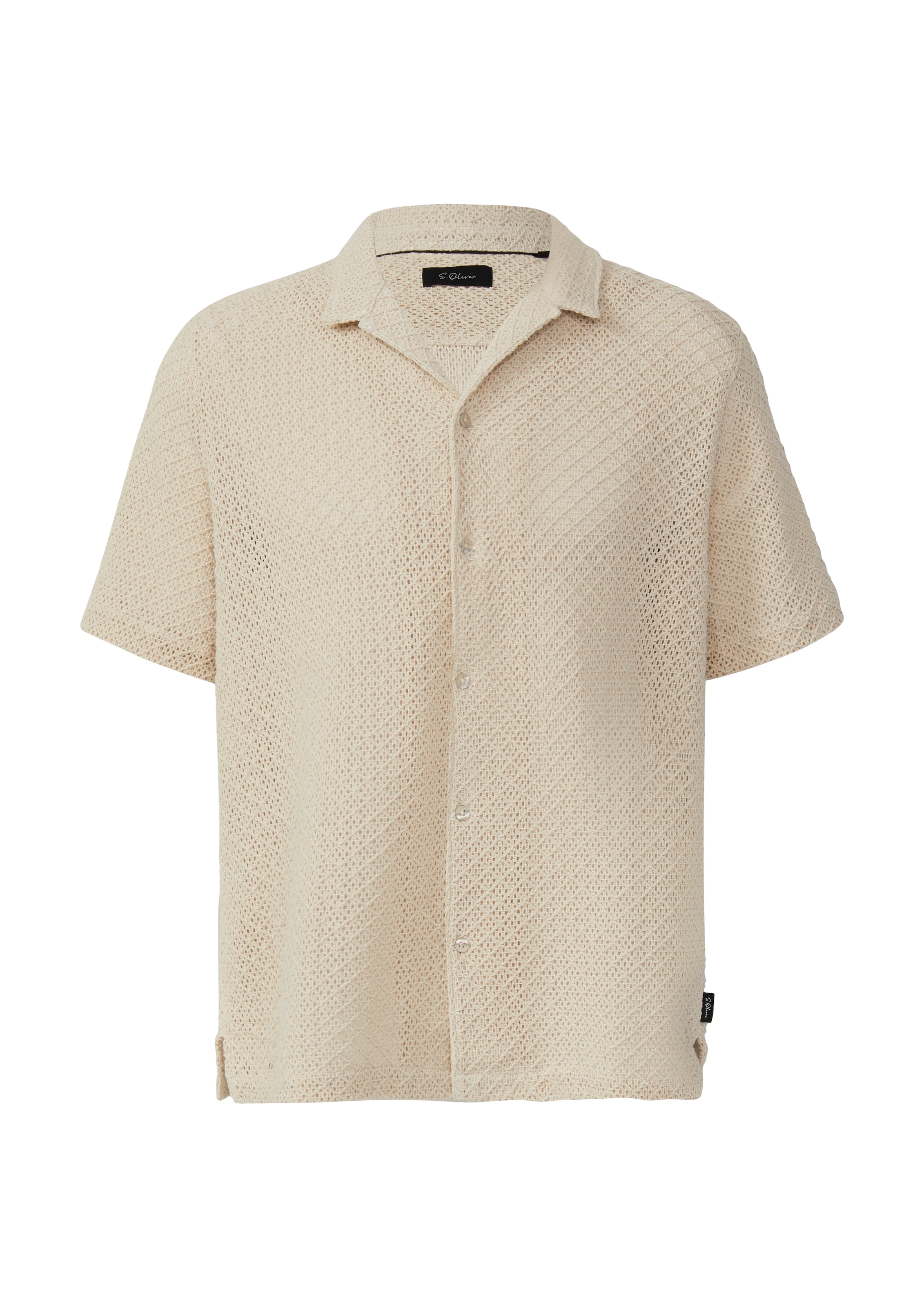 s.Oliver BLACK LABEL Comfort fit Overhemd in Beige: voorkant