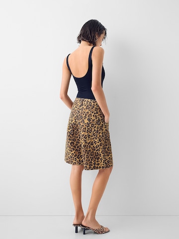 Largi Jeans de la Bershka pe bej