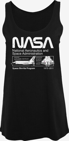 F4NT4STIC Top 'Classic Space Shuttle' in Black: front