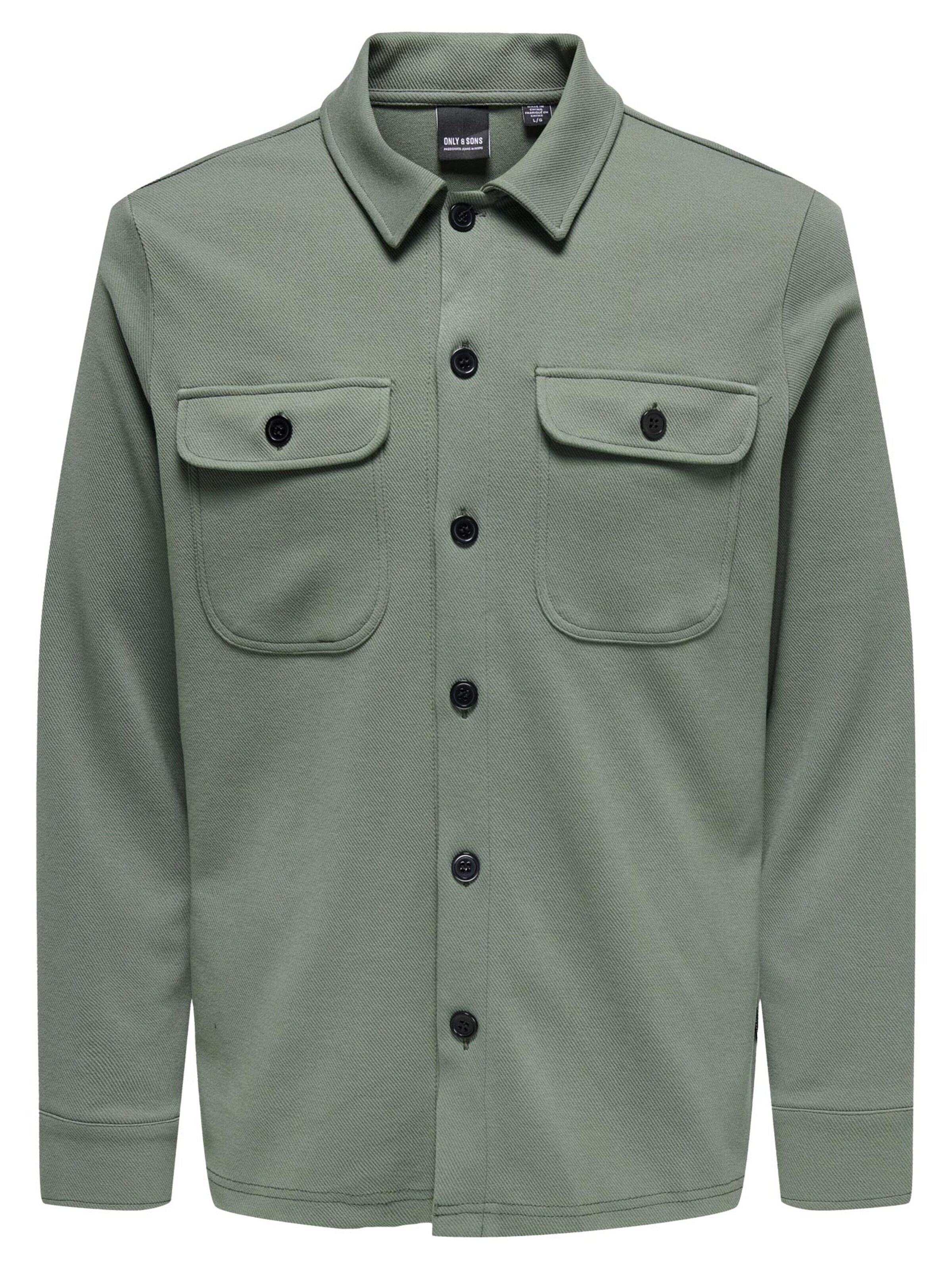 Only & Sons Риза 'Newkodyl' в зелено: отпред