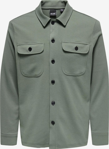 Only & Sons Риза 'Newkodyl' в зелено: отпред
