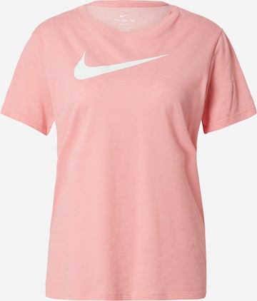 NIKE - Camisa funcionais 'Swoosh' em rosa: frente