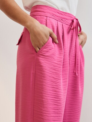 Next Loose fit Pleat-front trousers in Pink