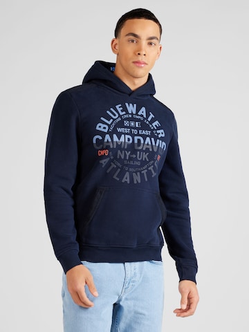 CAMP DAVID Sweatshirt in Blauw: voorkant