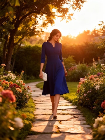 Zapaka Cocktail Dress in Blue
