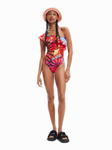 Desigual Bralette Swimsuit in Red