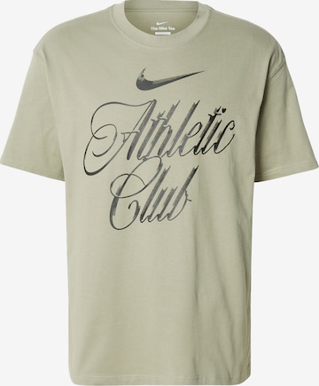 T-Shirt fonctionnel NIKE en vert : devant