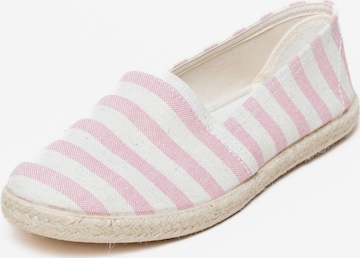 Gottstein Espadrilles 'Espadrille Camping Linen duo' in Pink: front