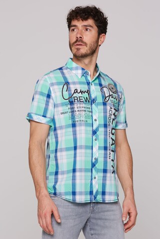 CAMP DAVID Comfort fit Button Up Shirt in Blue: front