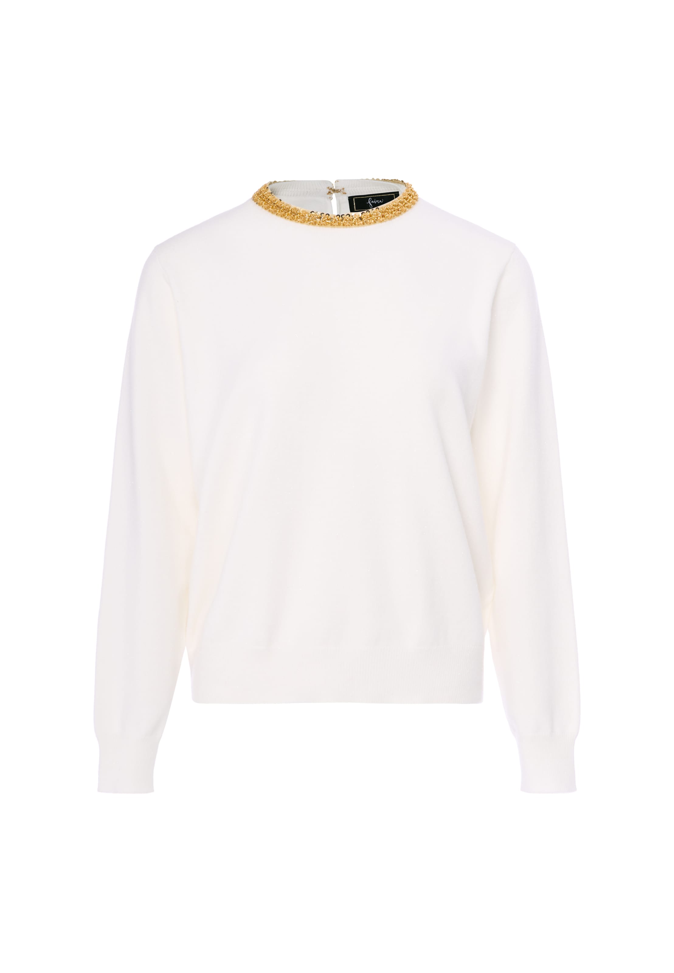 Pull-over faina en blanc : devant