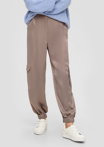 s.Oliver BLACK LABEL Wide leg Cargo Pants in Beige: front