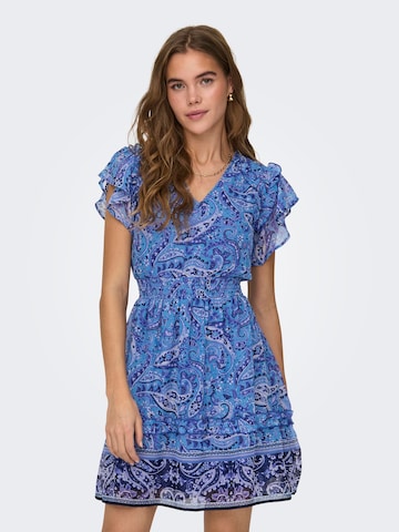 ONLY Letní šaty 'VALENTINA' – modrá: přední strana
