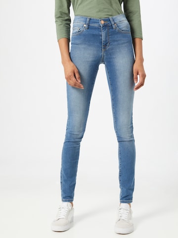 Yellow Blue Denim Skinny Jeans 'New Soph' in Blue: front