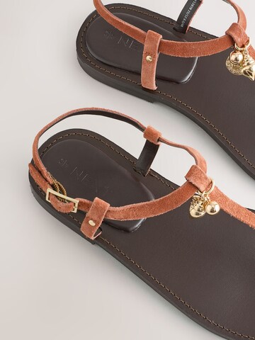 Next T-Bar Sandals in Orange