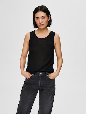 Tops en tricot SELECTED FEMME en noir : devant