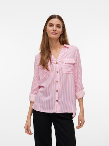 Chemisier 'Bumpy' VERO MODA en rose : devant