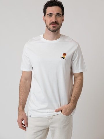 Bavarian Caps Shirt 'Grantler Klub: Pumuckl'‌‌‌‌‌‌‌‌ in Weiß: Vorderseite