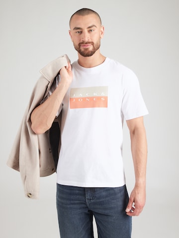 JACK & JONES Тениска 'JCOFUSION' в бяло: отпред