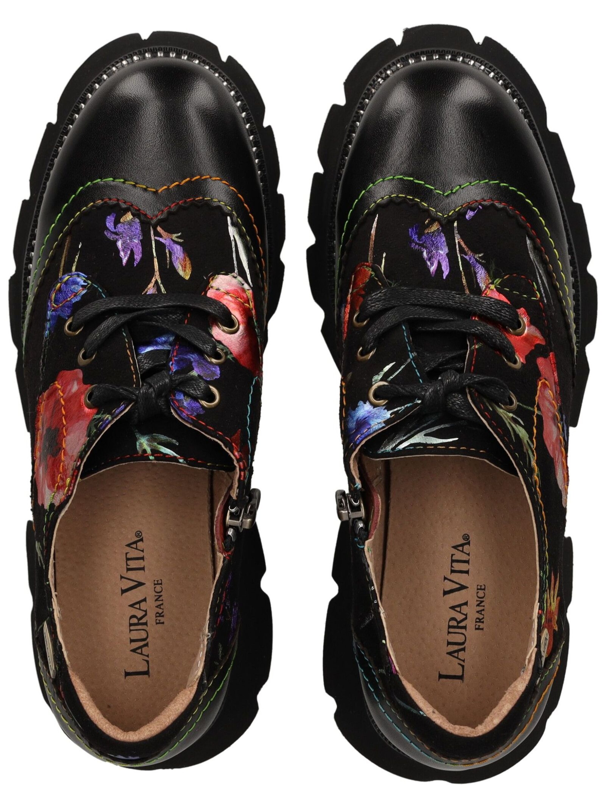 Laura Vita Schnürschuhe in Schwarz: Vorderseite