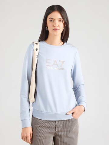 EA7 Emporio Armani Sweatshirt 'Evolution' in Blauw: voorkant