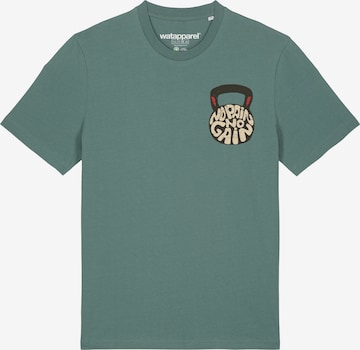 Watapparel Shirt ' No Pain, no Gain 01 ' in Groen: voorkant