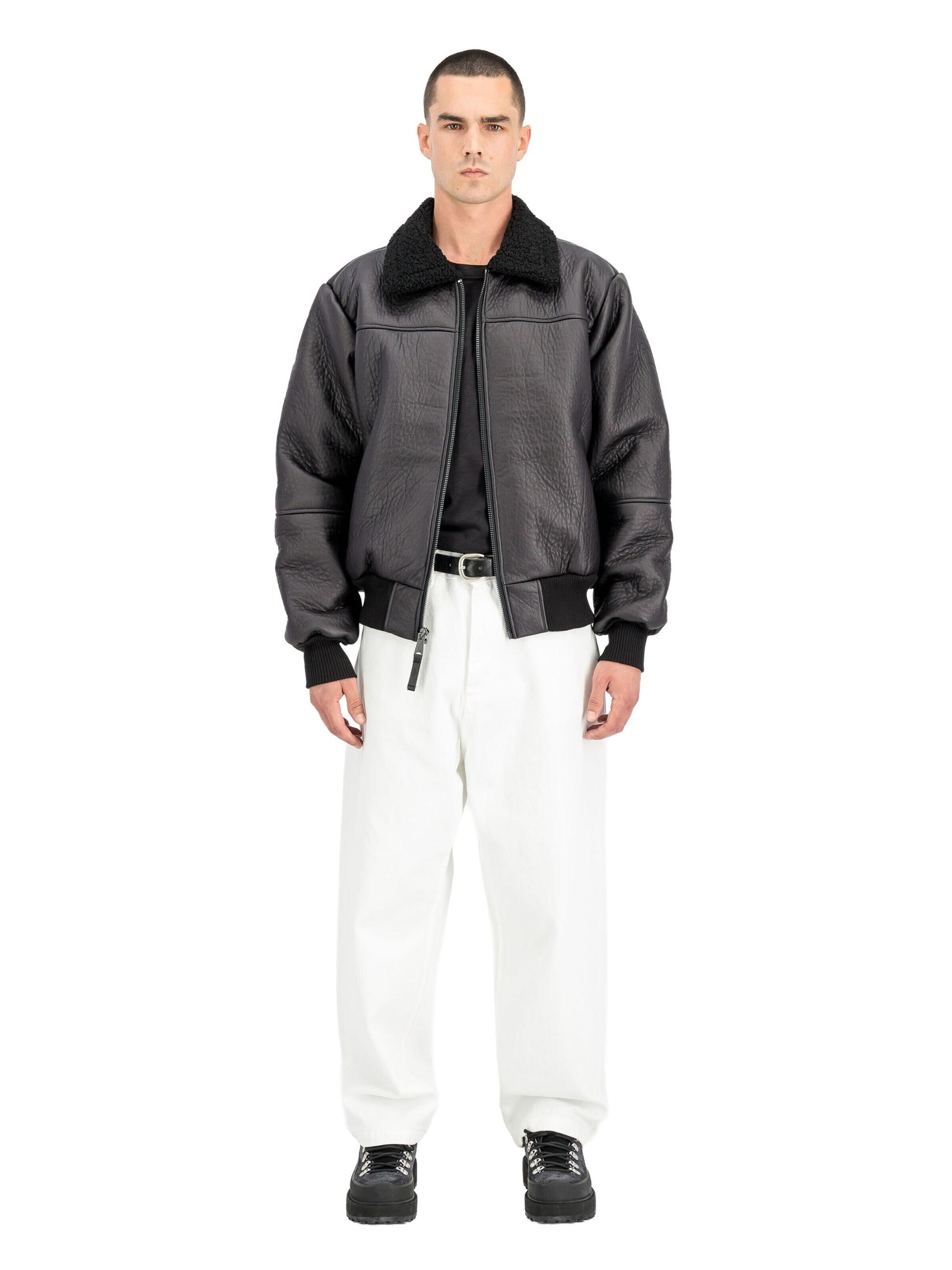ALPHA INDUSTRIES Winter Jacket 'B-15 Modified' in Black