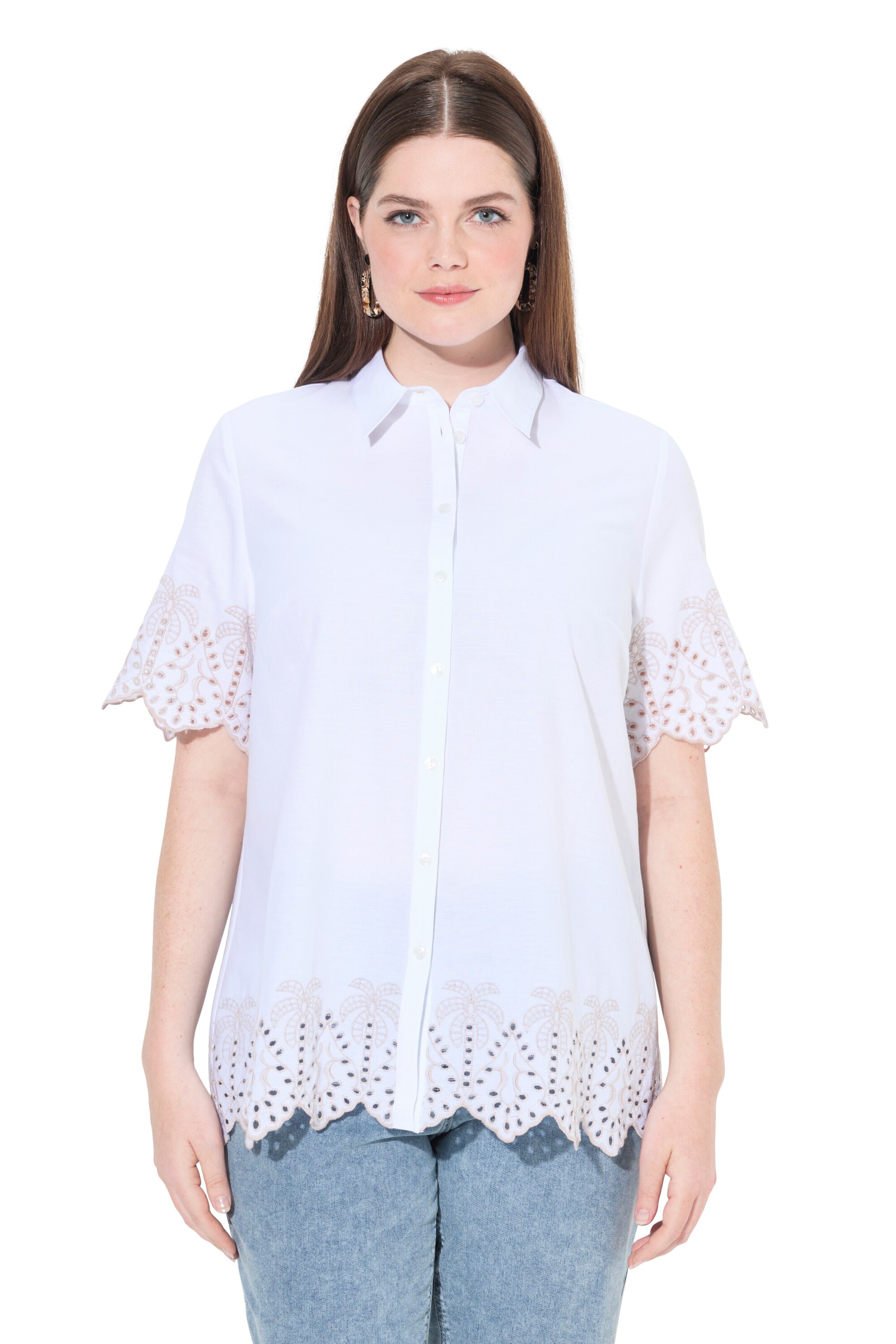 Ulla Popken Bluse in Weiß: Vorderseite