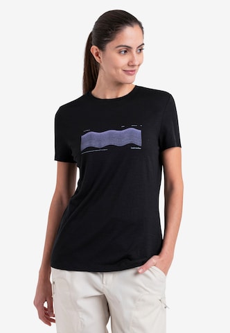 T-shirt fonctionnel 'Tech Lite' ICEBREAKER en noir : devant