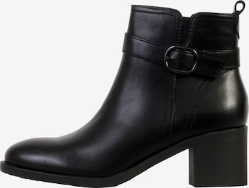 Bottines 'Stiefeletten mit Reißverschluss am Absatz' Super Mode en noir : devant